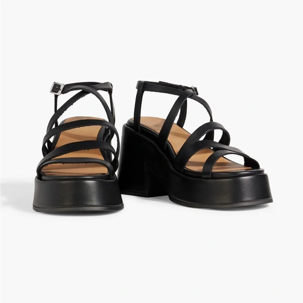 GANNI Platform Leather Sandals